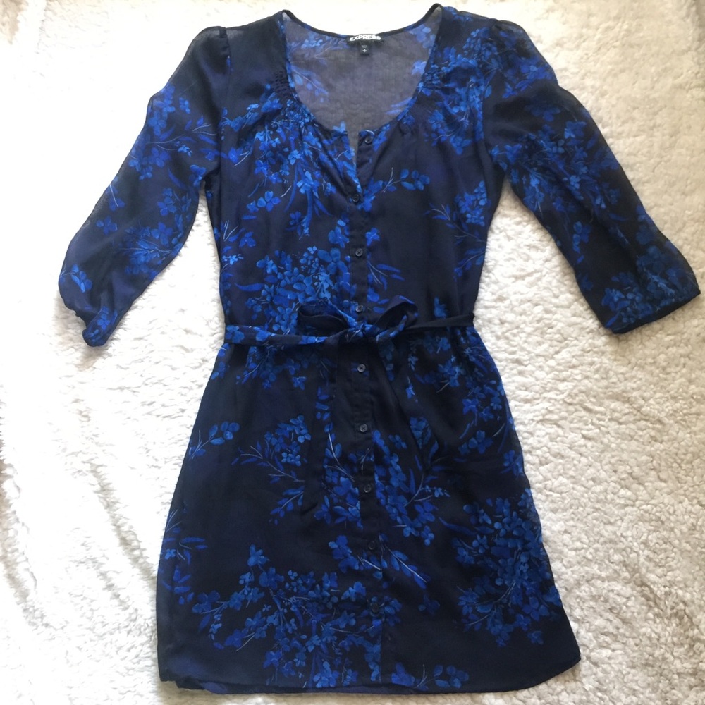 Express two piece floral dress - Picture 1 of 8